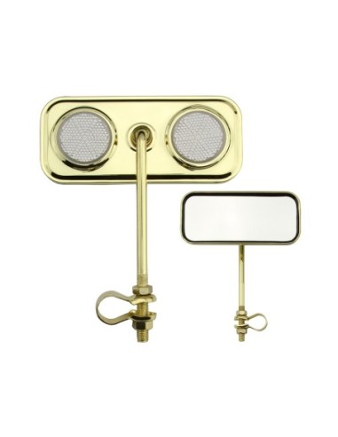 Rectangle Mirror Gold Clear Reflectors.